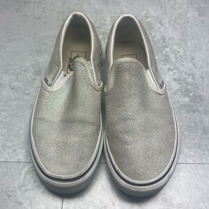 Vans Silver Slip-On Sneakers
